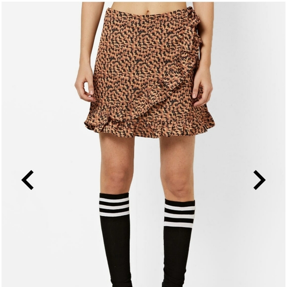 Glamorous Dresses & Skirts - Leopard print mock wrap skirt